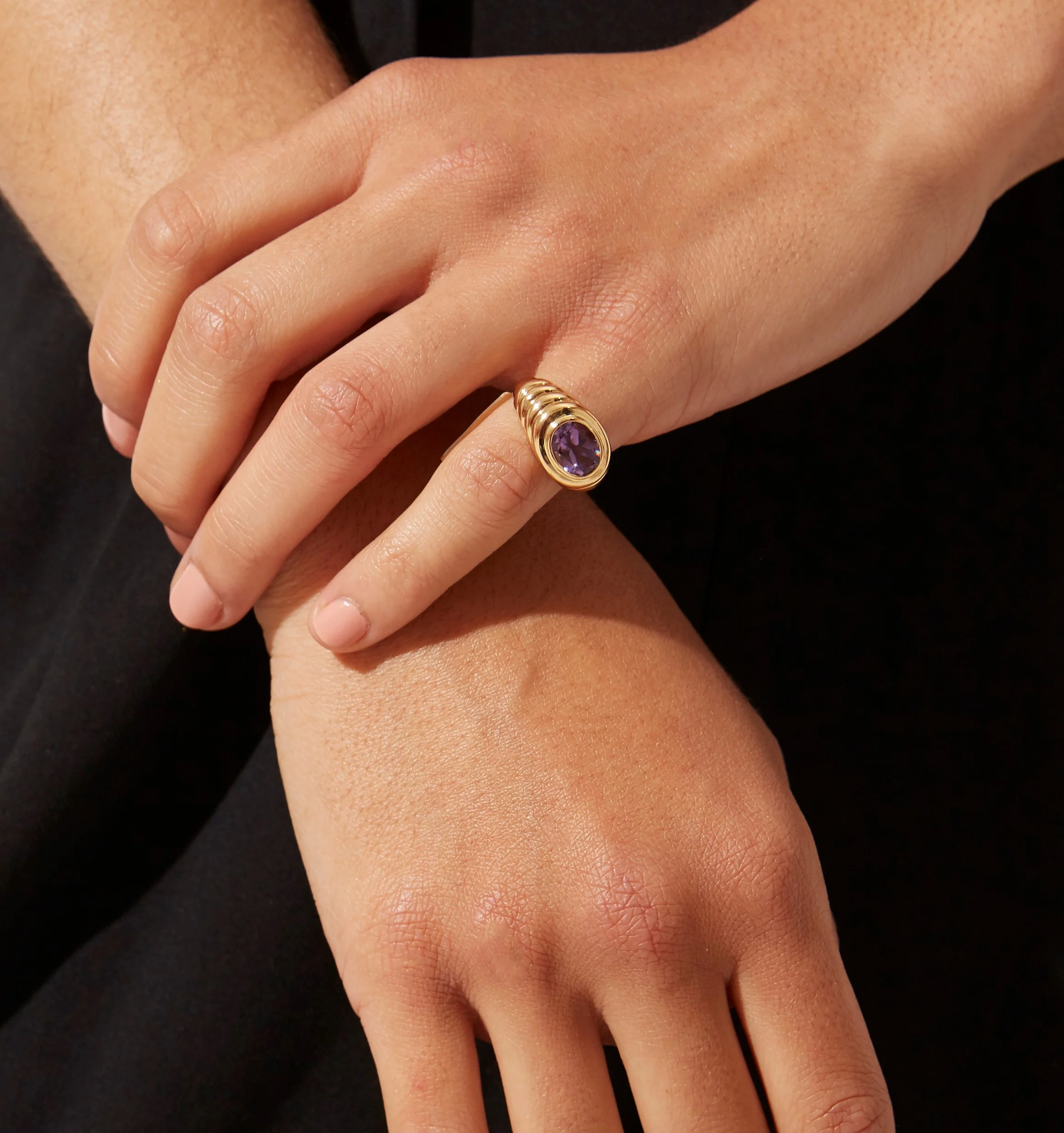 Kiki Classics Amethyst Ripple Ring - Image 3