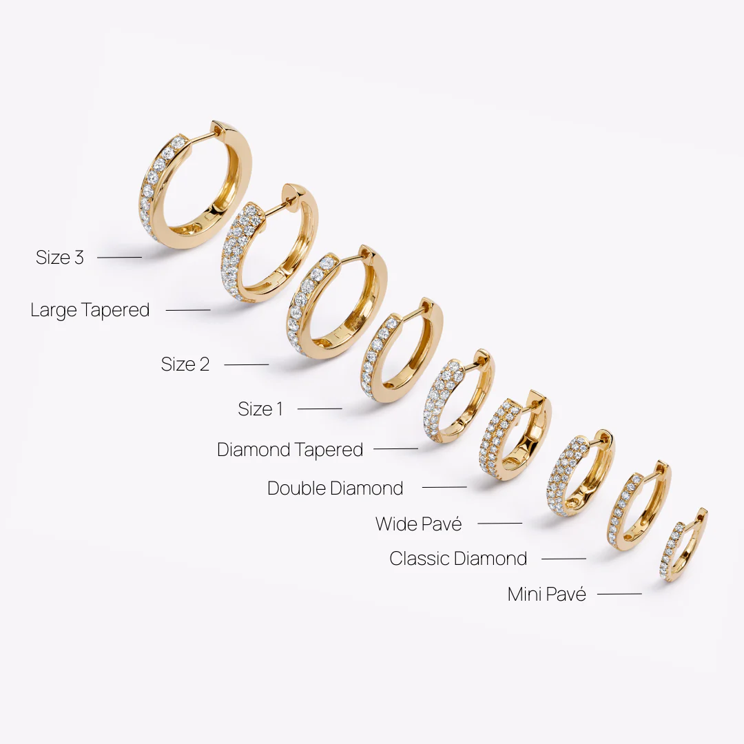 Kiki Hoops Diamond Tapered - Image 4